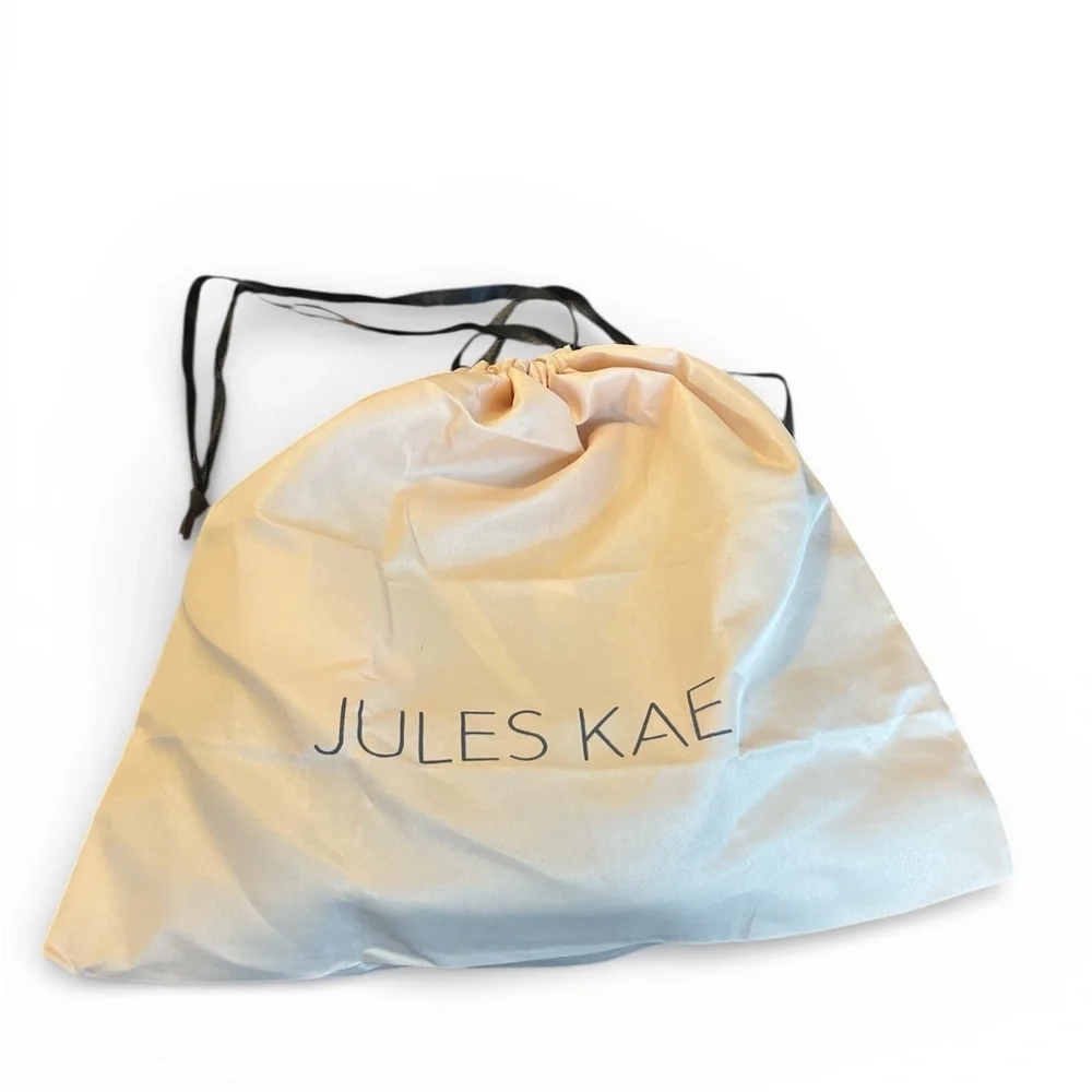Jules Kae Zoa Red Hobo Shoulder‎ Bag Vegan Dust Bag Whipstitch Crescent Zipper